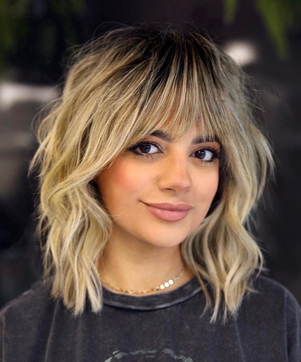 Shaggy Ombre Bob with Straight Bangs